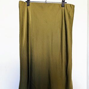 Olive Green Midi Skirt | A New Day, XL